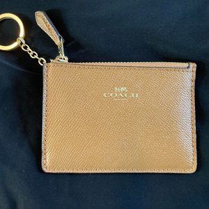 Coach Crossgrain Leather Mini Skinny ID, Brown